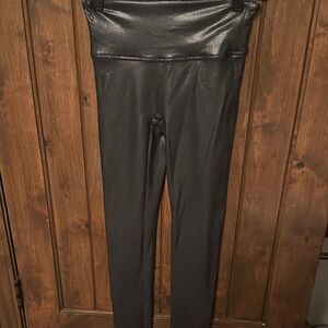 SPANX Black Textured Leggings